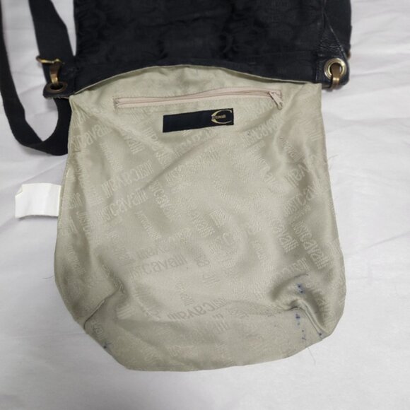 Just Cavalli Black Leather Crossbody Bag - Picture 13 of 14